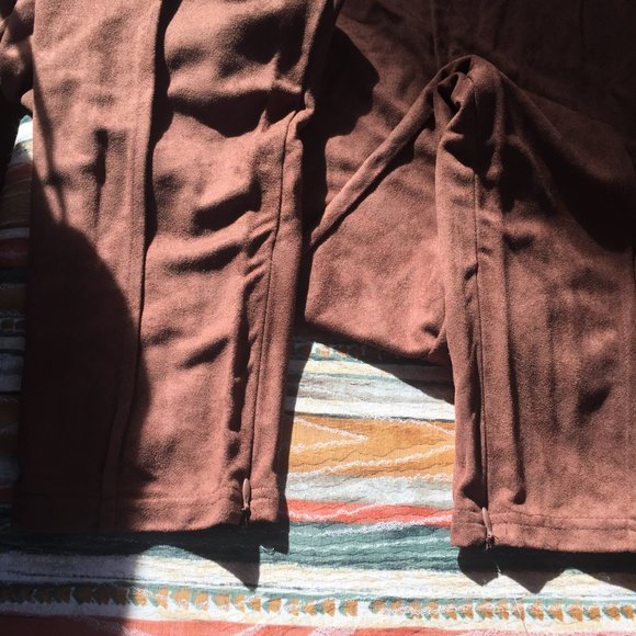 slim-line suede finish pants - Picture 4 of 5